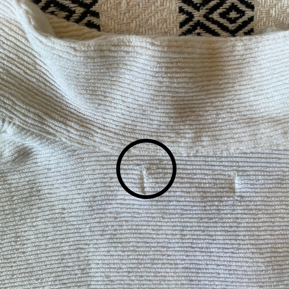 Madewell Ottoman Jacquard Polo Top, Cream - M - Picture 14 of 14